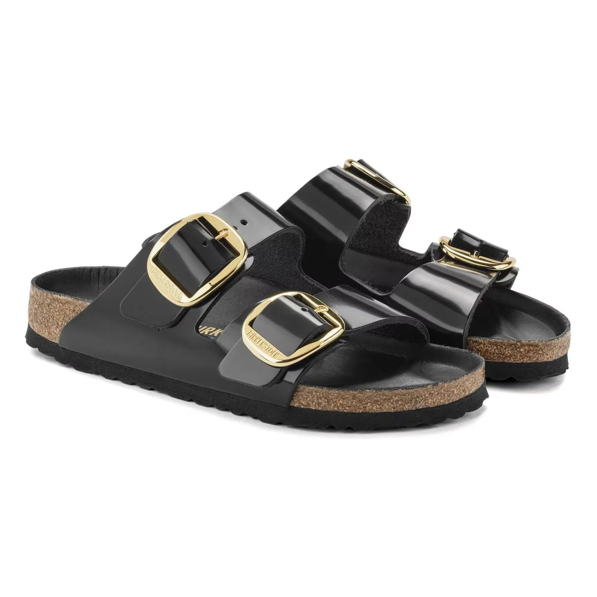 BIRKENSTOCK - Arizona Big Buckle Rugan Deri Sandalet | Siyah