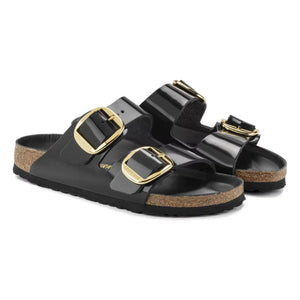 BIRKENSTOCK - Arizona Big Buckle Rugan Deri Sandalet | Siyah