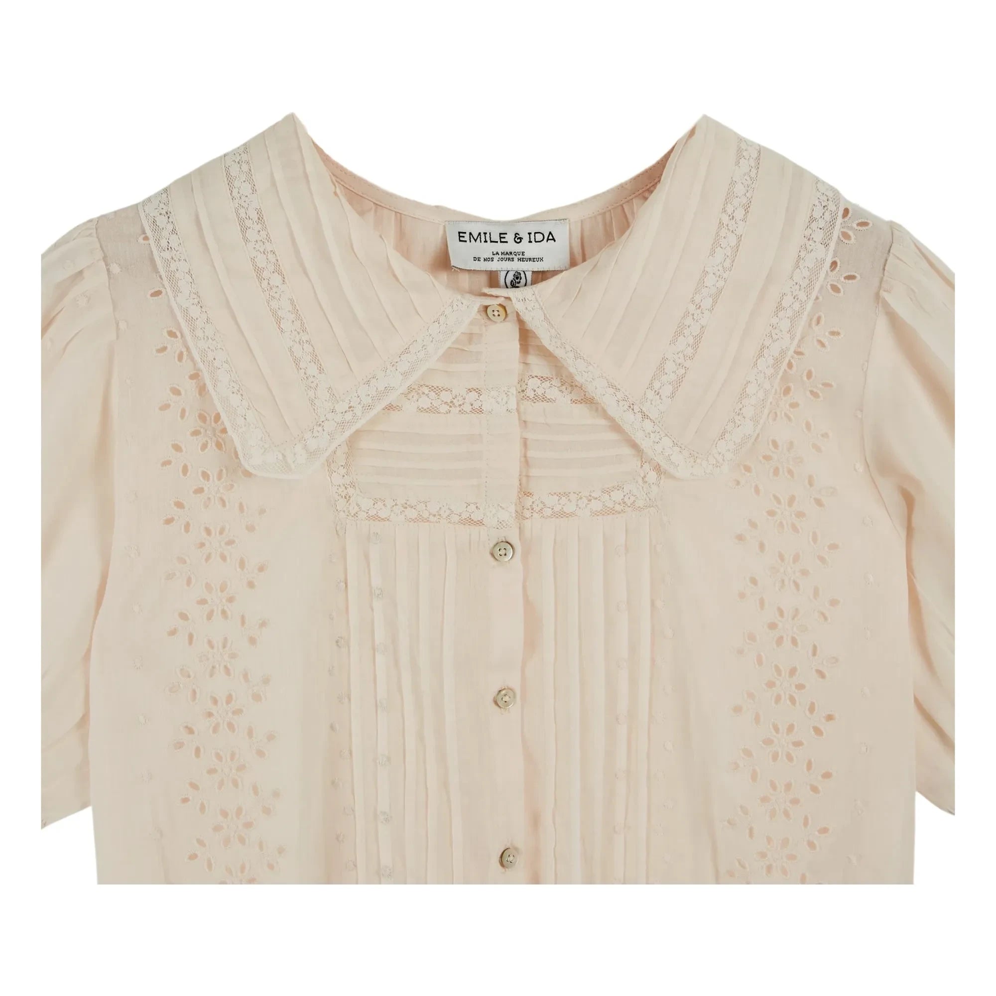 Emile et Ida - Blusa Vintage de Algodón | Crema