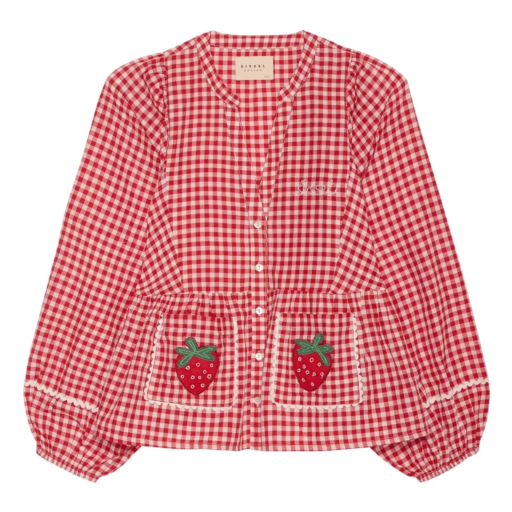 SISSEL EDELBO - Top Squares Bobbie | Rojo