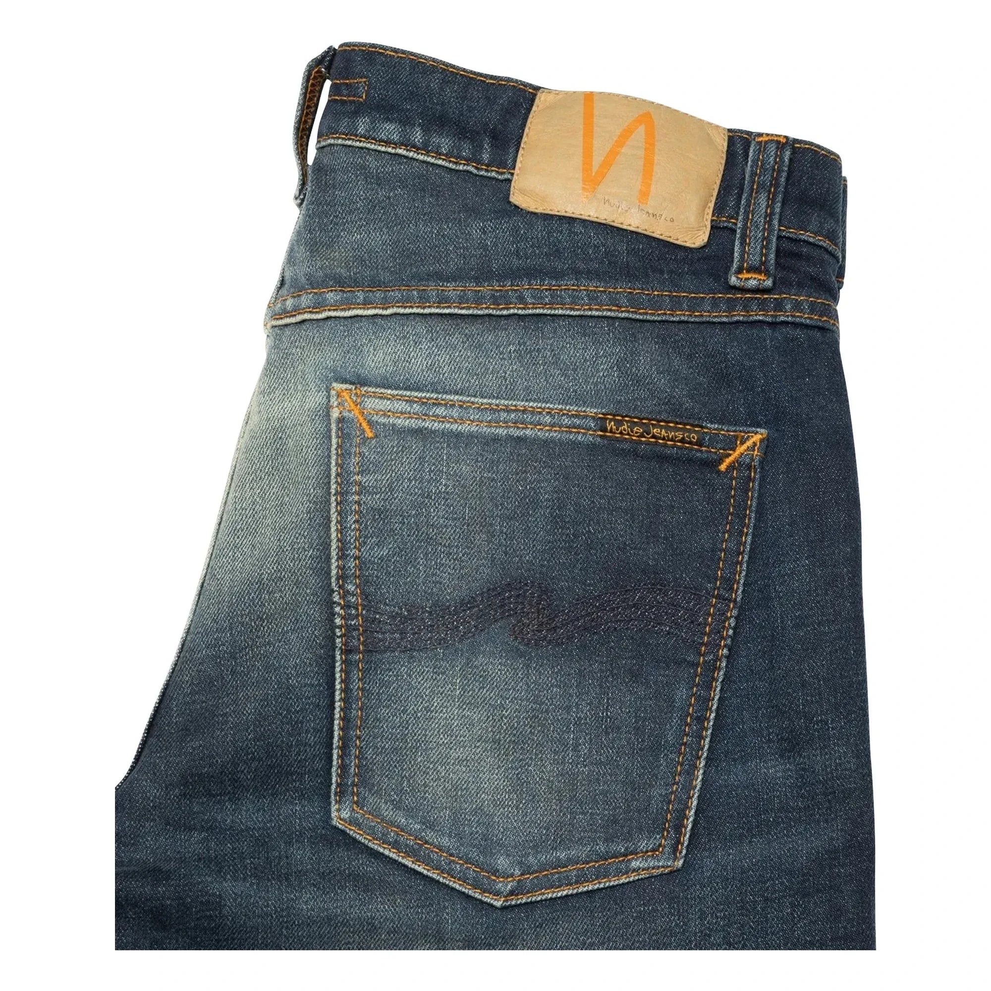 Nudie Jeans - Solid Ollie Lost Light Baumwolljeans | Verblasstes blaugrau