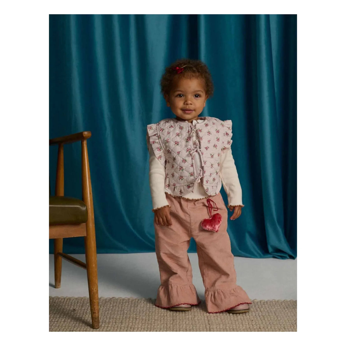 Gingersnaps - Hilda Fleuri Chaleco Acolchado | Rosa Pálido