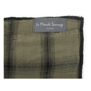 Le Monde Sauvage - Highlands Washed Linen Yastık Kılıfı | Haki