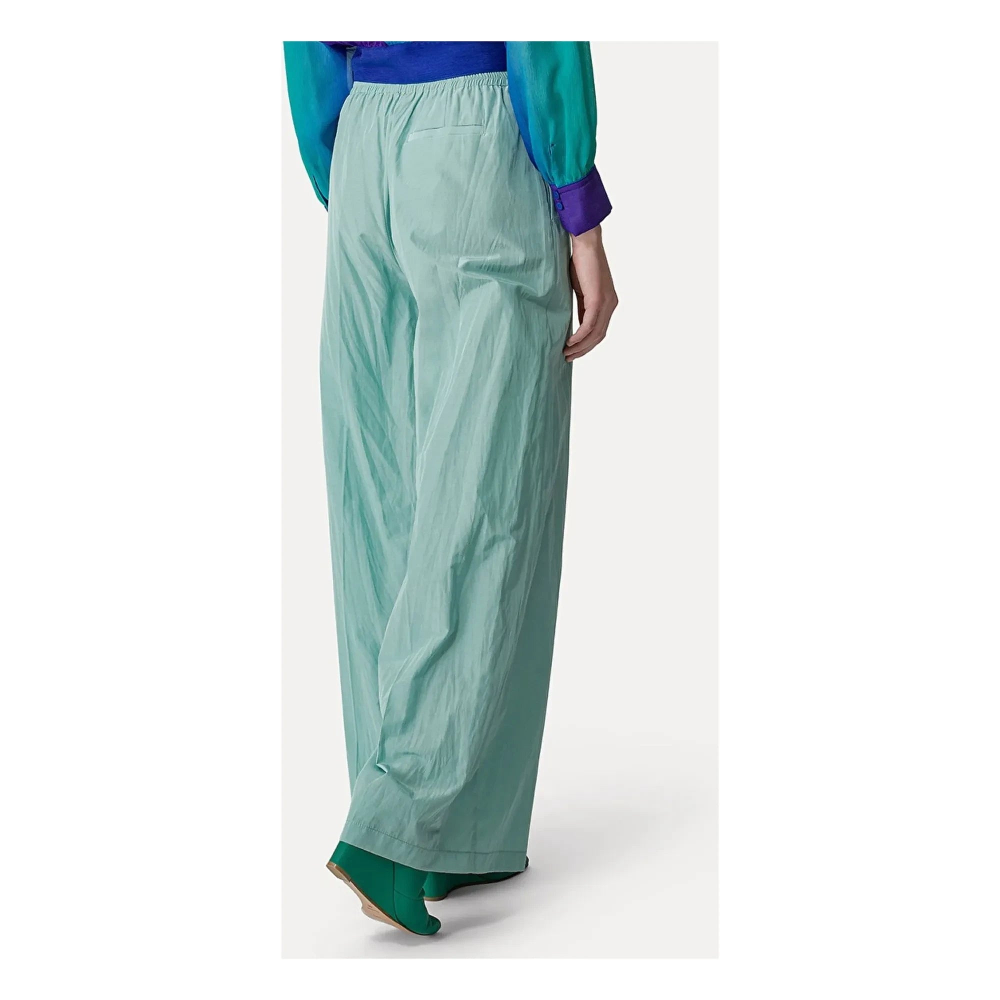 Forte Forte - Palazzo Taffeta Pants | Aqua