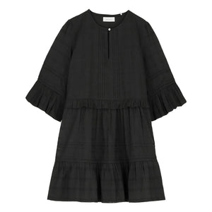 Skall Studio - Vestido de algodón Fiore | Negro