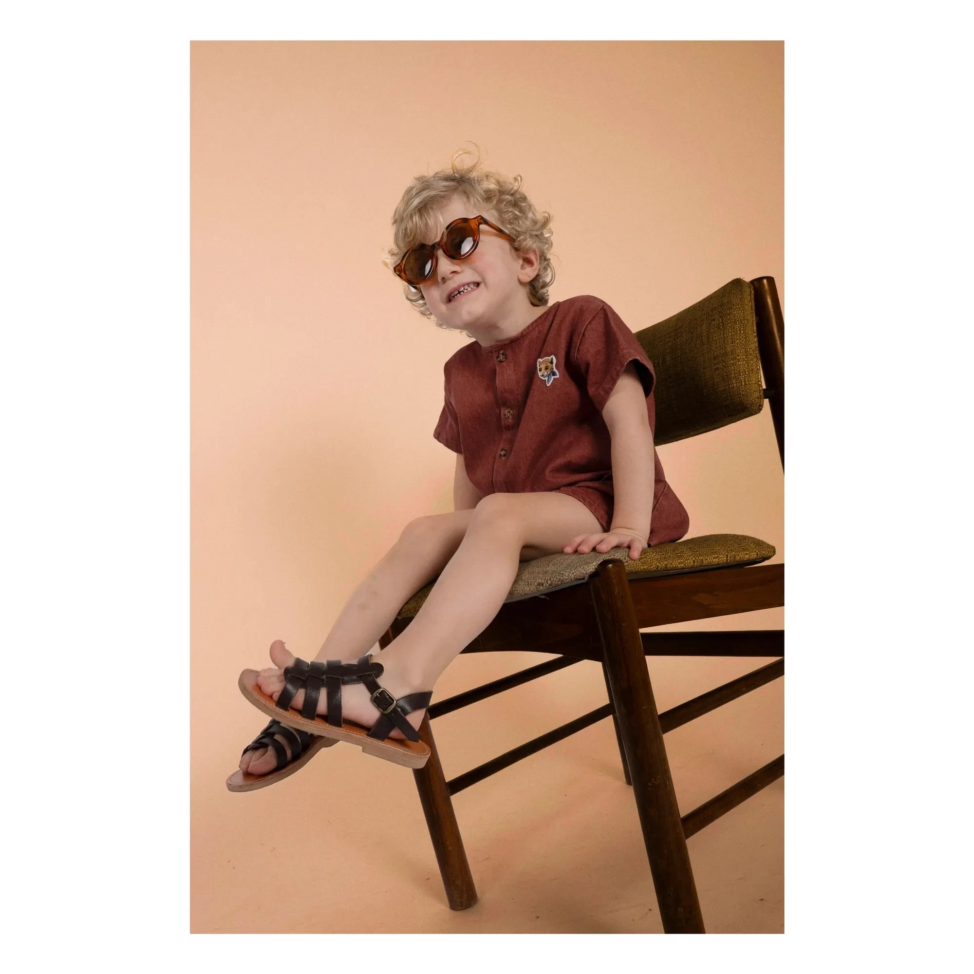 Loir - Arsene Denim Romper | Terracotta