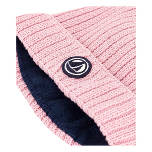 Petit Bateau - Gorro de forro polar a cuadros vichy | Rosa