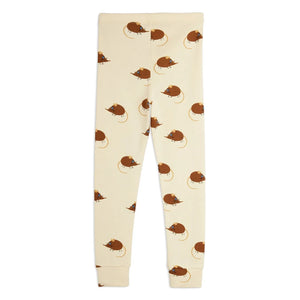 Mini Rodini - Bio-Baumwoll-Maus-Leggings | Beige