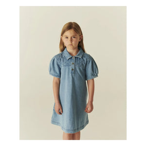 Copenhagen Colors - Jeans-Stepp-Kleid aus Bio-Baumwolle | Hellblau