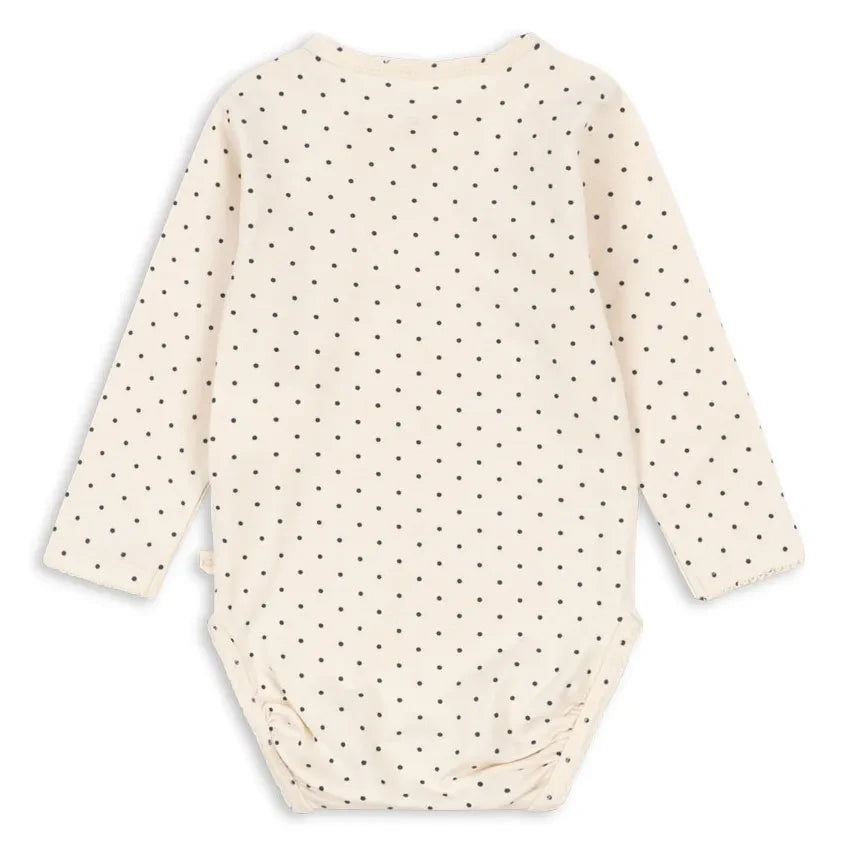 Konges Sløjd - Basic Polka Dot Bio-Baumwoll-Body | Ecru
