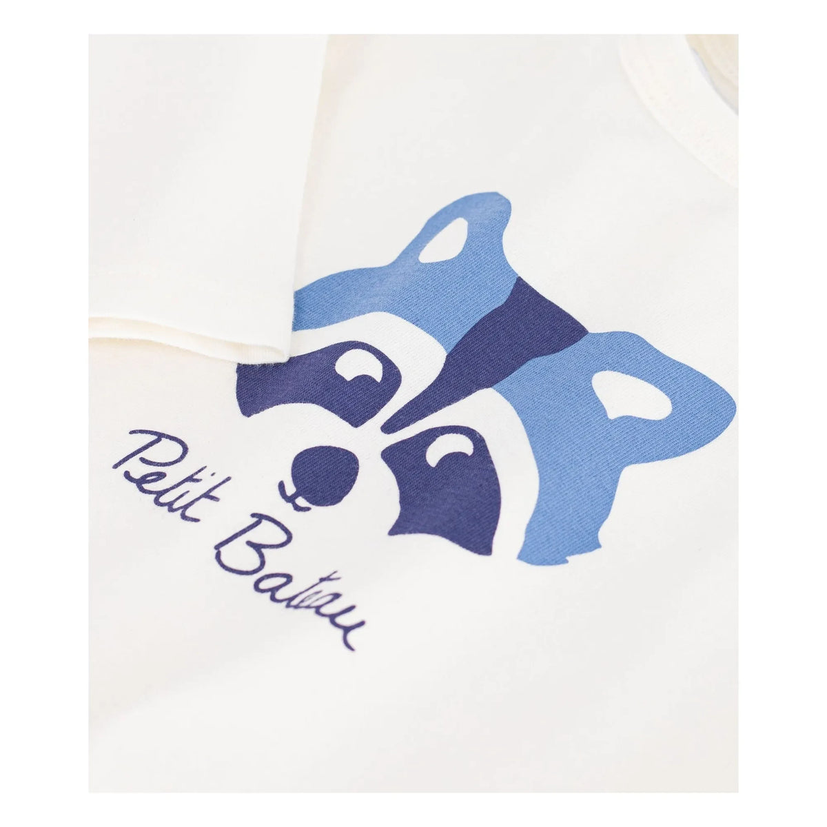 Petit Bateau - Hayvan Tişörtü Organik pamuk | Ecru