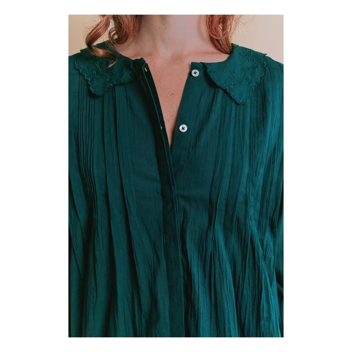 Emile et Ida - Blusa Vintage Elisabeth | Verde Bosque