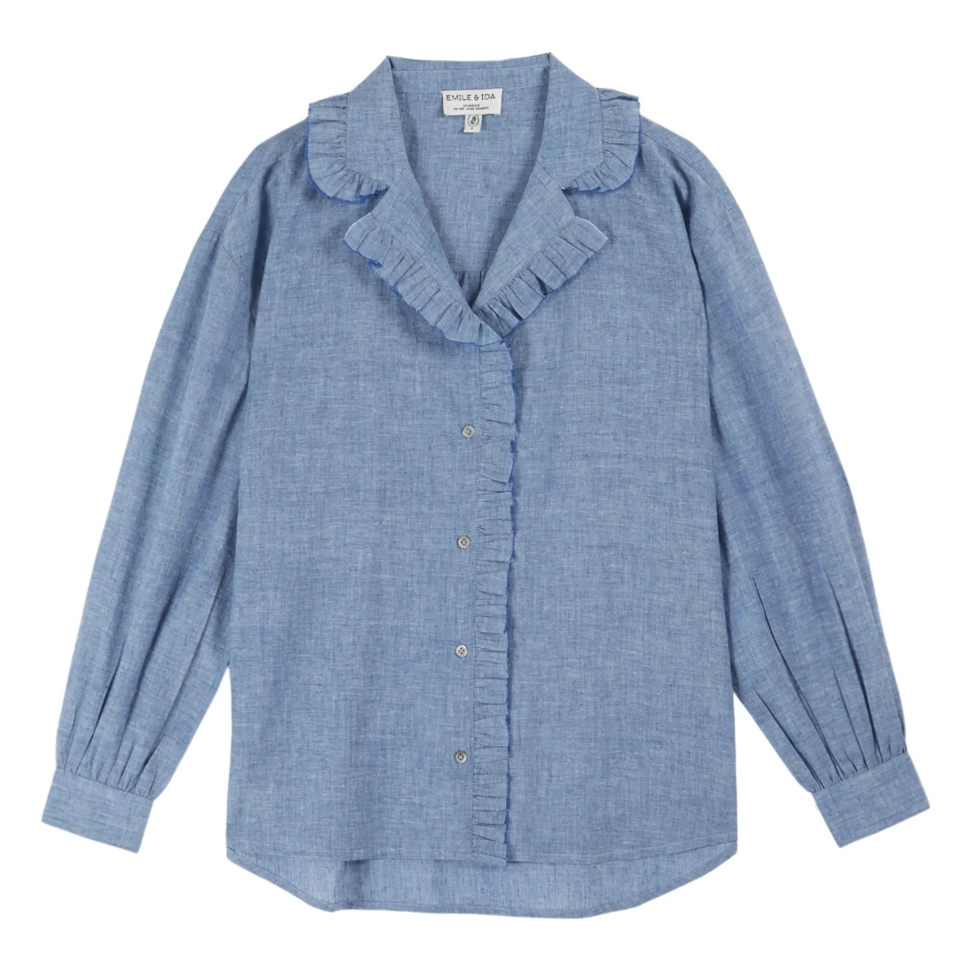 Emile et Ida - Célia Chambray Bluz | Mavi