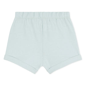 Petit Bateau - Pantalón corto de forro polar de algodón orgánico | Turquesa