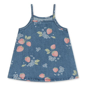 Konges Sløjd - Jeans Erdbeere Bio-Baumwollkleid | Blau