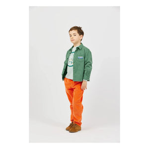 Arsène et Les Pipelettes - Striped Denim Shirt | Green