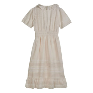 Emile et Ida - Broderie Anglaise Pamuk Elbise | Krem