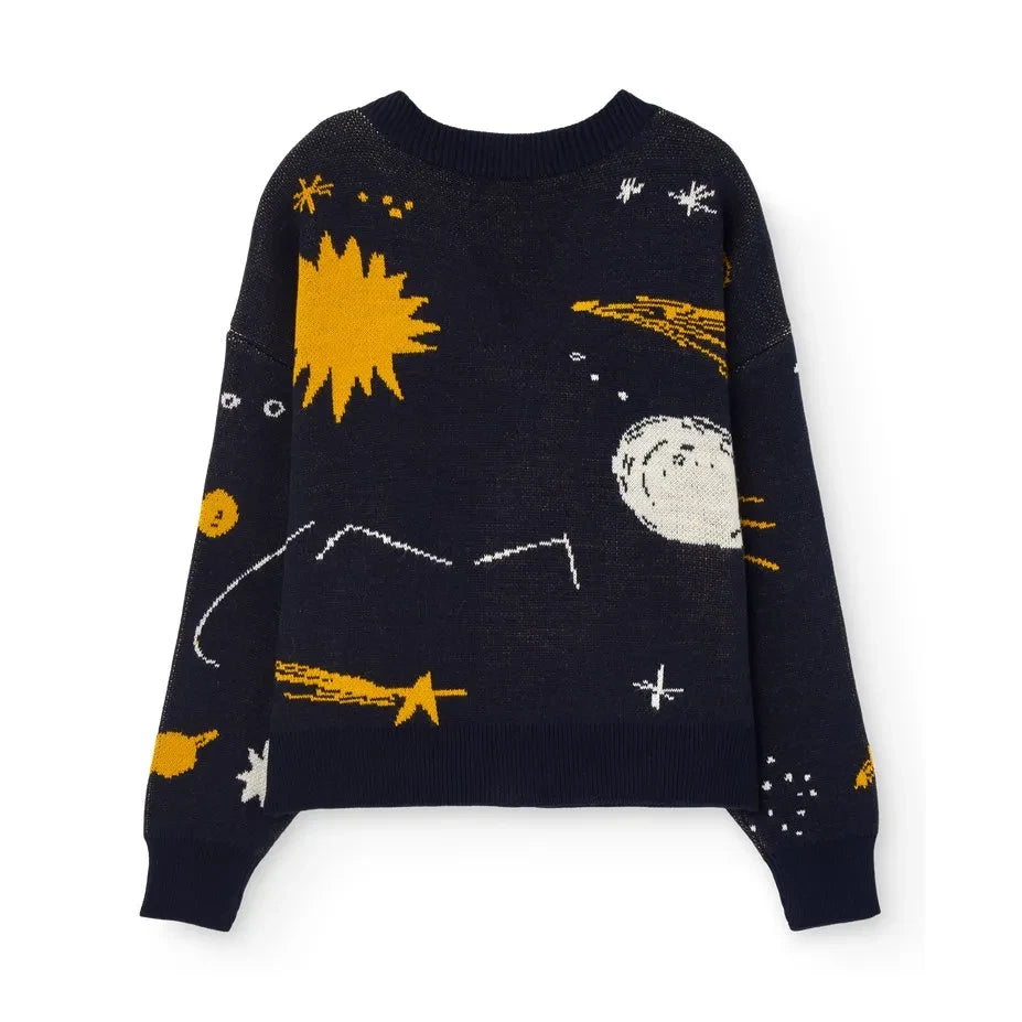 The Animals Observatory - Racoon Etoiles Strickjacke | Dunkelblau