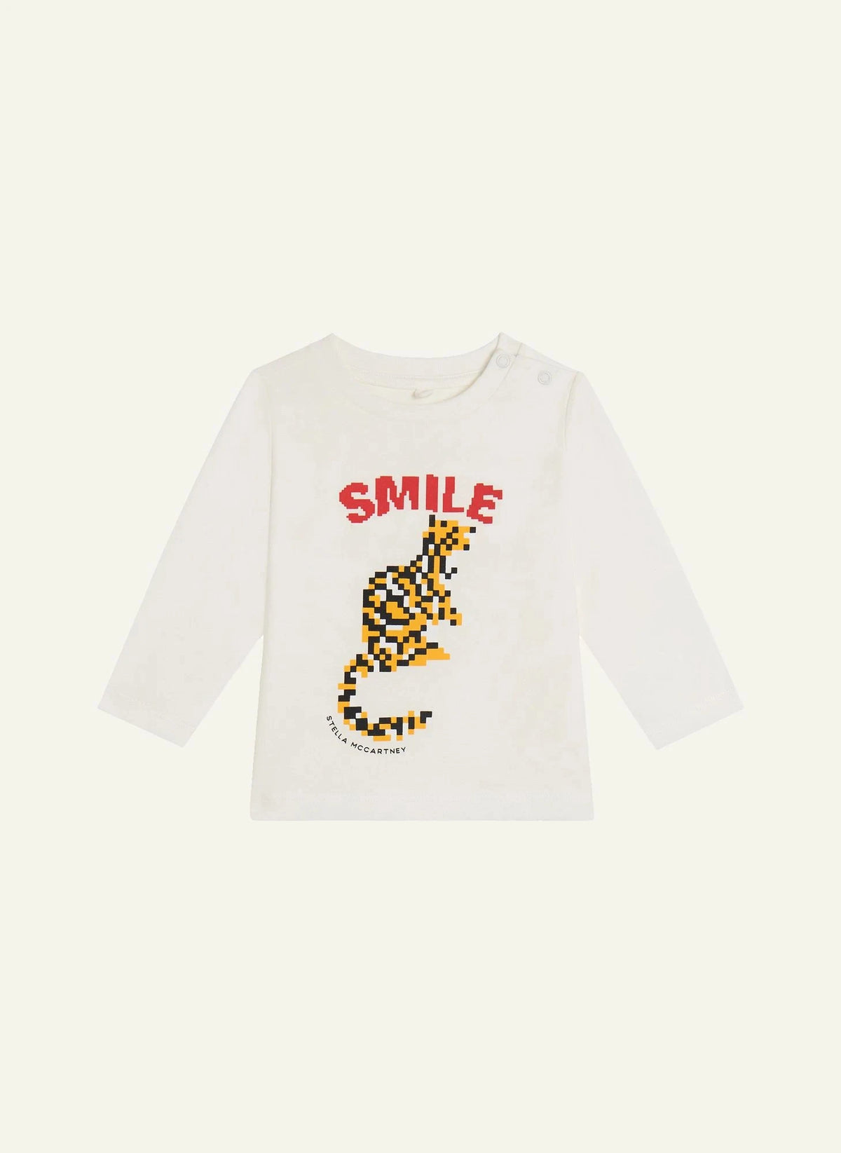 Stella McCartney Kids - Smile organik pamuklu tişört | Fildişi