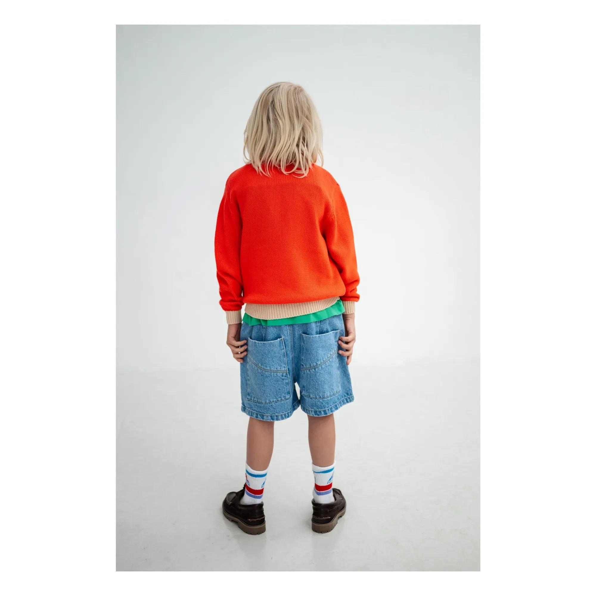 Repose AMS - Denim Bio-Baumwoll-Bermuda-Shorts | Blau
