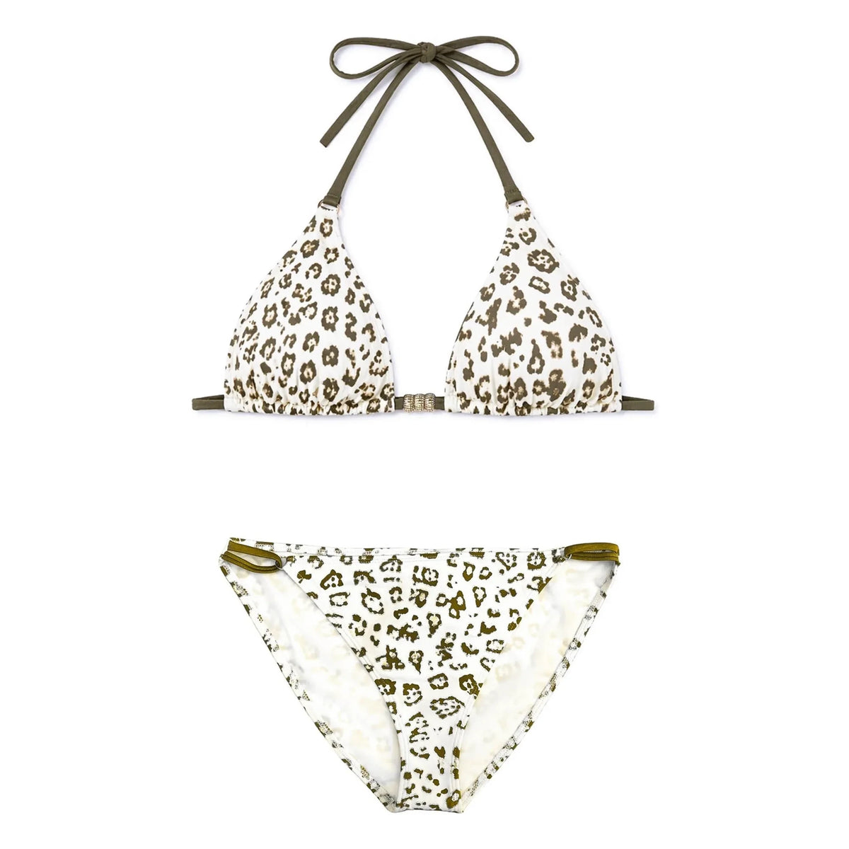 Lison Paris – Zweiteiliger Badeanzug Savanna Leopard | Ecru