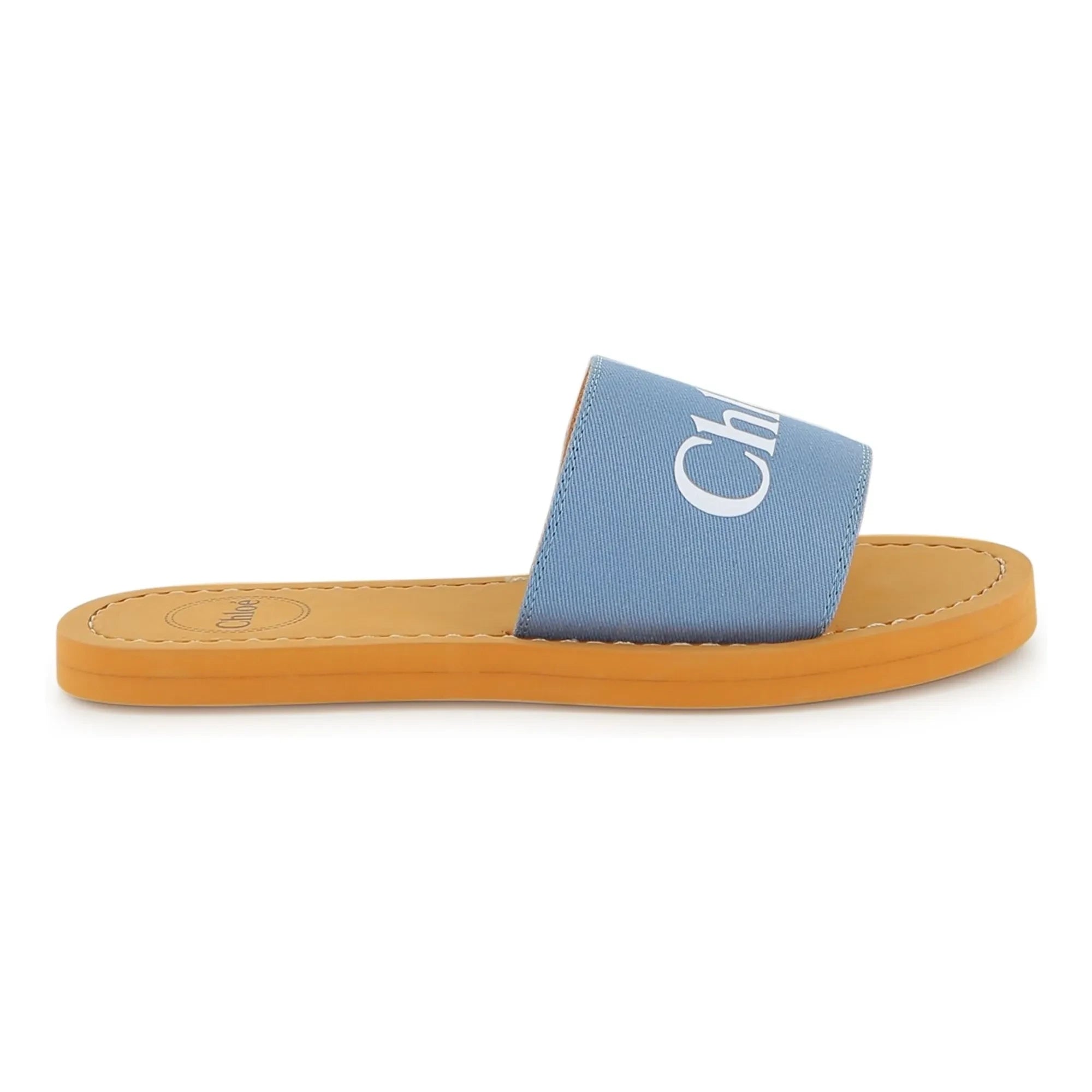 Chloé - Logo sandaletler | Gri mavi