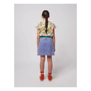 Bobo Choses - Color Block Organic Cotton Skirt | Blue