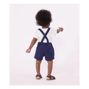 Petit Bateau - Mufasa Bio-Baumwoll-Trägerhose | Marine
