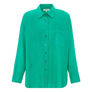 Xirena - Camisa de popelín de algodón Sydney | Verde