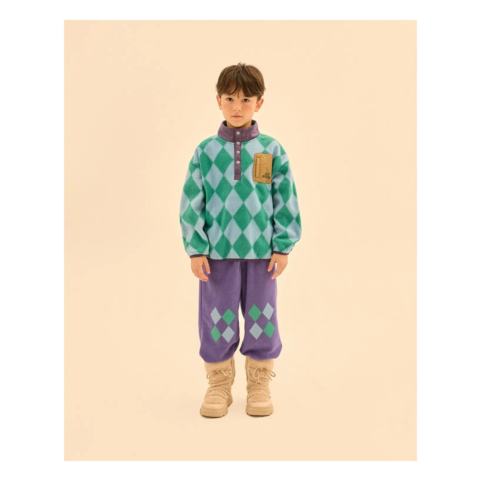 Jelly Mallow - Elmas Desenli Sweatshirt | Mavi