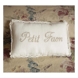 Editions Aimable - Petit Faon Camille Kissen | Elfenbein Mullstoff