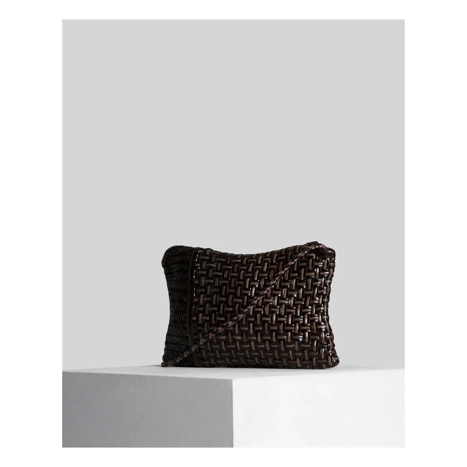 Vipera - Pillow Patch Deri clutch | Çikolata