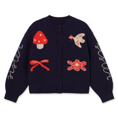 The Tiny Big Sister - Wool Cardigan | Navy