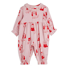 Mini Rodini - Bio-Baumwoll-Strampler mit Tiermotiv | Rosa