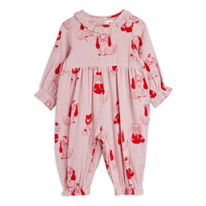 Mini Rodini - Bio-Baumwoll-Strampler mit Tiermotiv | Rosa