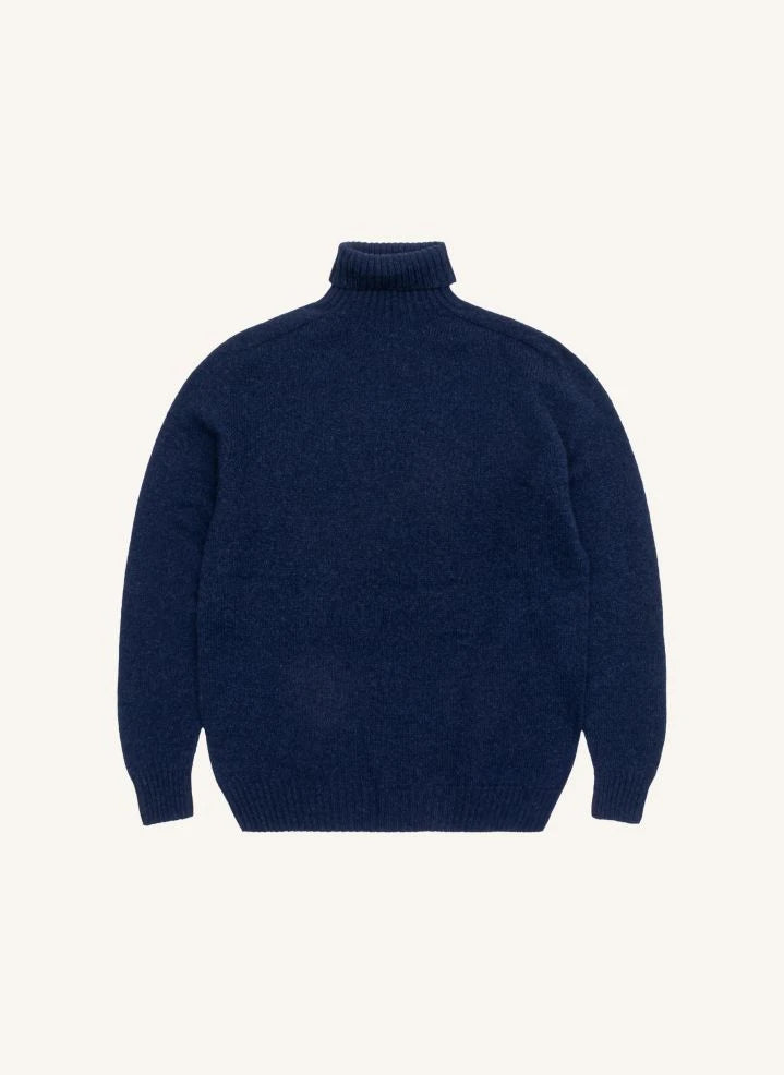 Origin Knitwear - Dikişsiz Yün Balıkçı Yaka Kazak | Lacivert