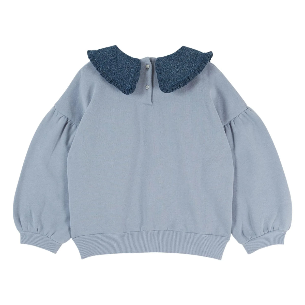Emile et Ida - Organik pamuklu bisiklet yaka sweatshirt | Mavi