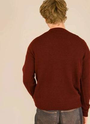 Origin Knitwear - Nahtloser Wollpullover | Bordeaux