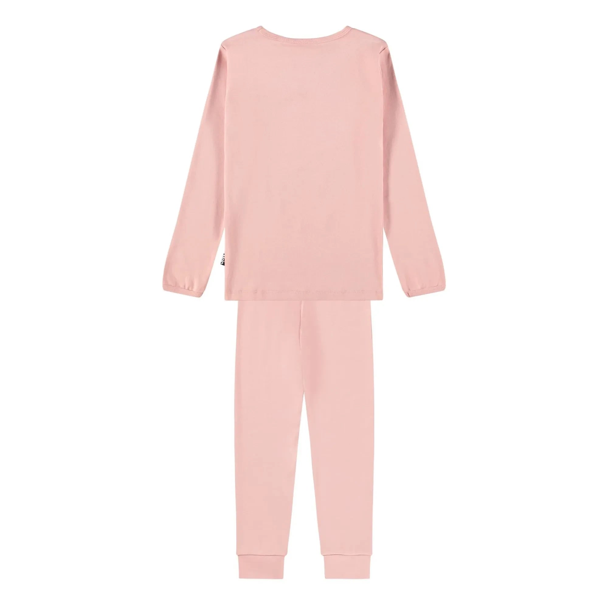 Molo - Lue Smiley Organic Cotton Pajamas | Powder Pink