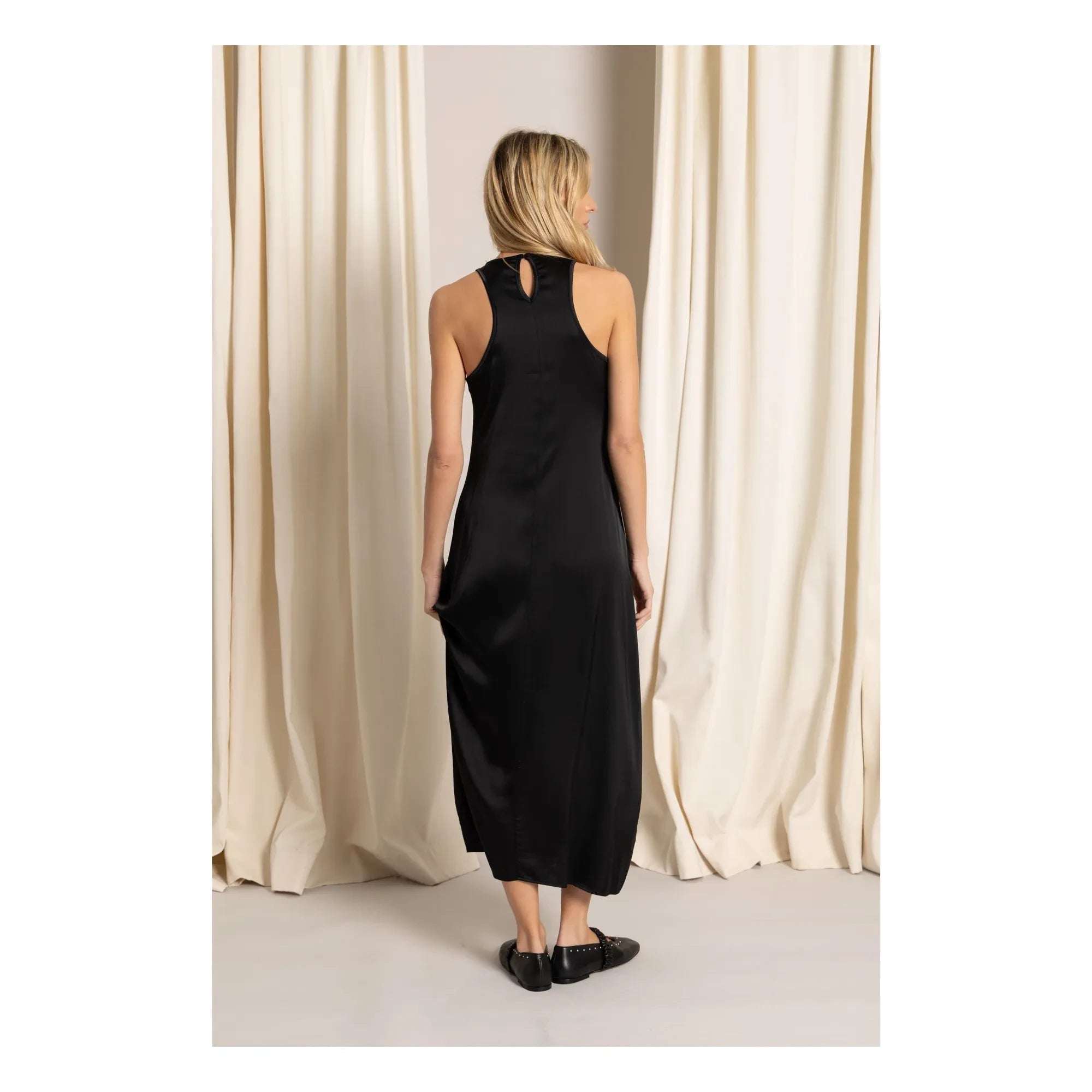 Smallable Woman - Zelie Saten Elbise | Siyah