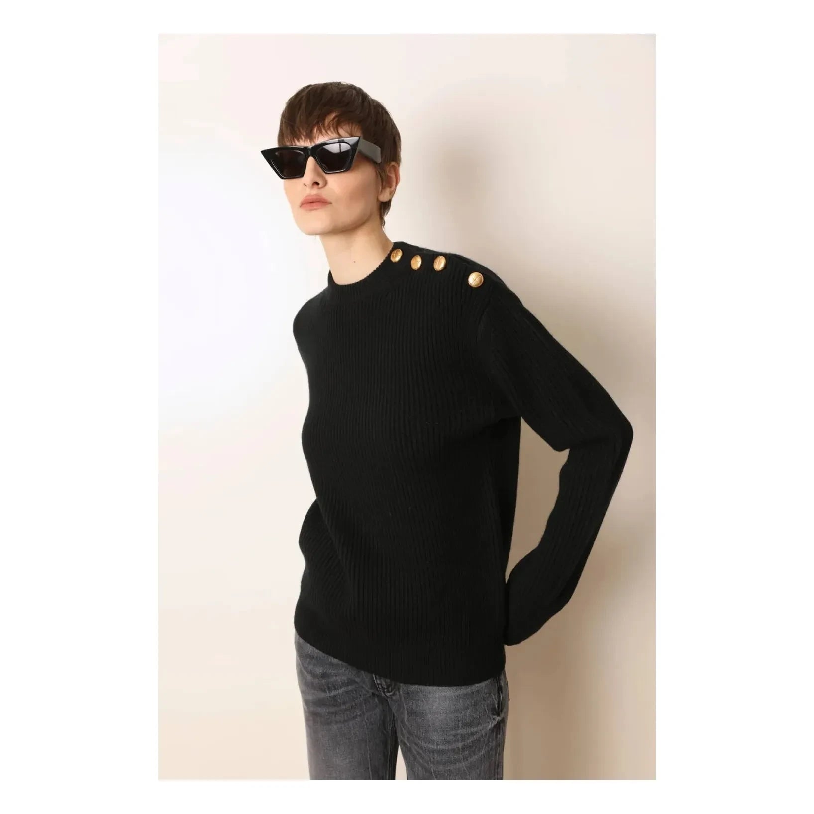 Laurence Bras - Woll-Bobin-Pullover | Schwarz