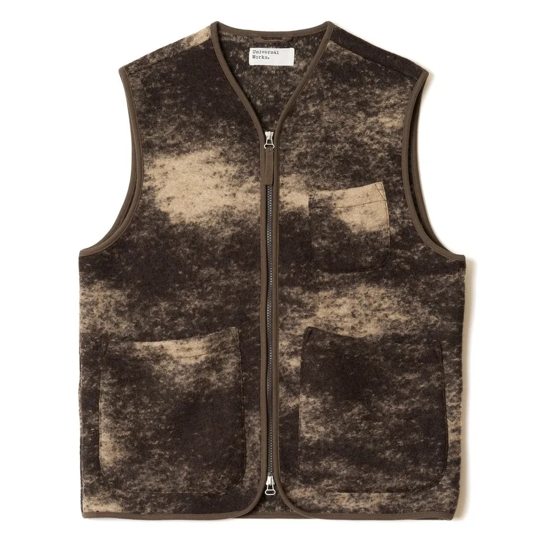 Universal Works - Sleeveless Wool Jacket | Brown