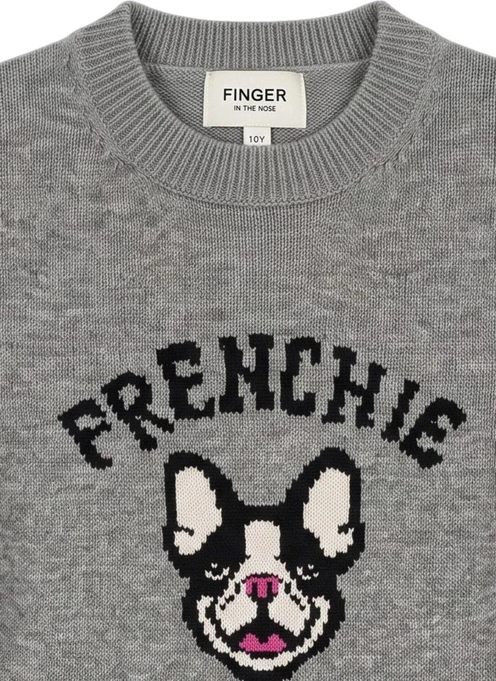 Finger in the nose - Sally Frenchie Suéter de Lana Merina | Gris Melange