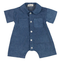 Babe & Tess - Denim-Claudine-Kragen-Overall | Blau