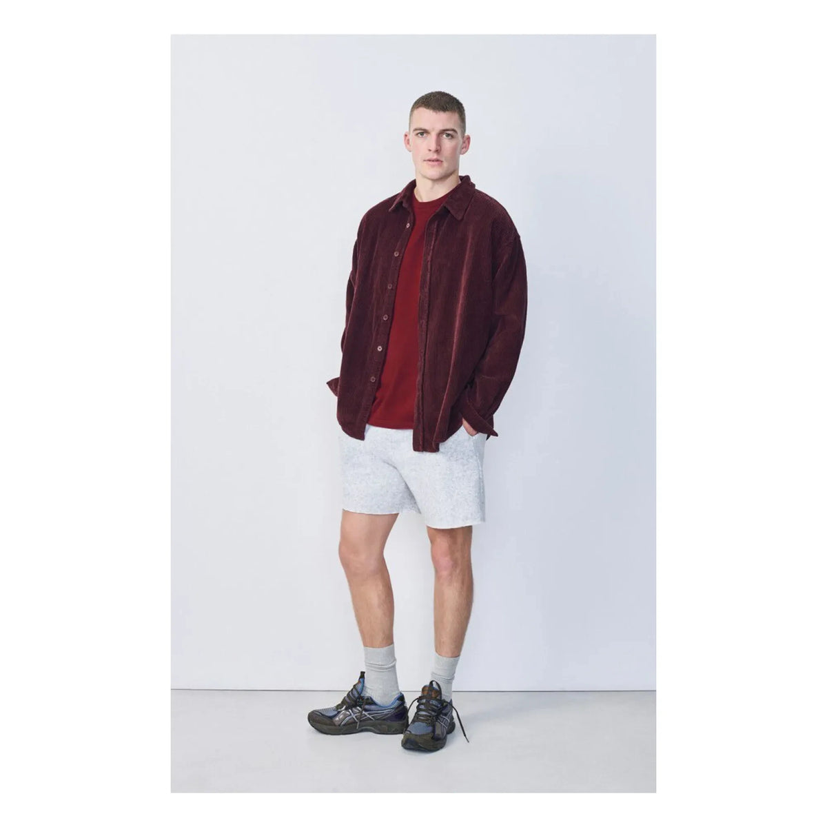 American Vintage - Padow Kadife Gömlek | Bordo