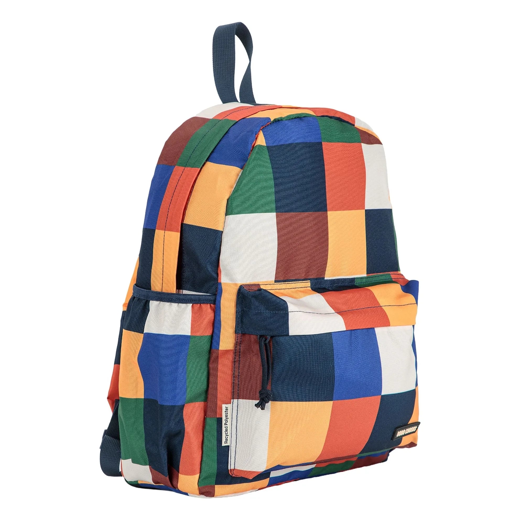 Bobo Choses - Recycled Fiber Checkered Backpack | Brown