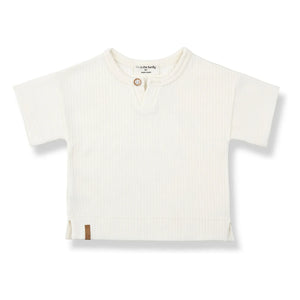 1+ en la familia - Camiseta de canalé Vilanova | Blanco