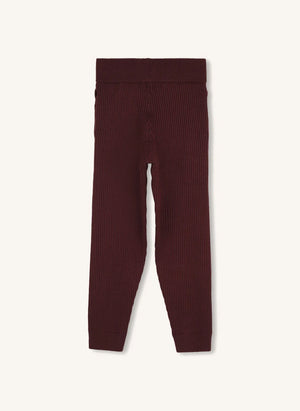 Chloé - Strickhose aus Bio-Baumwolle | Plum