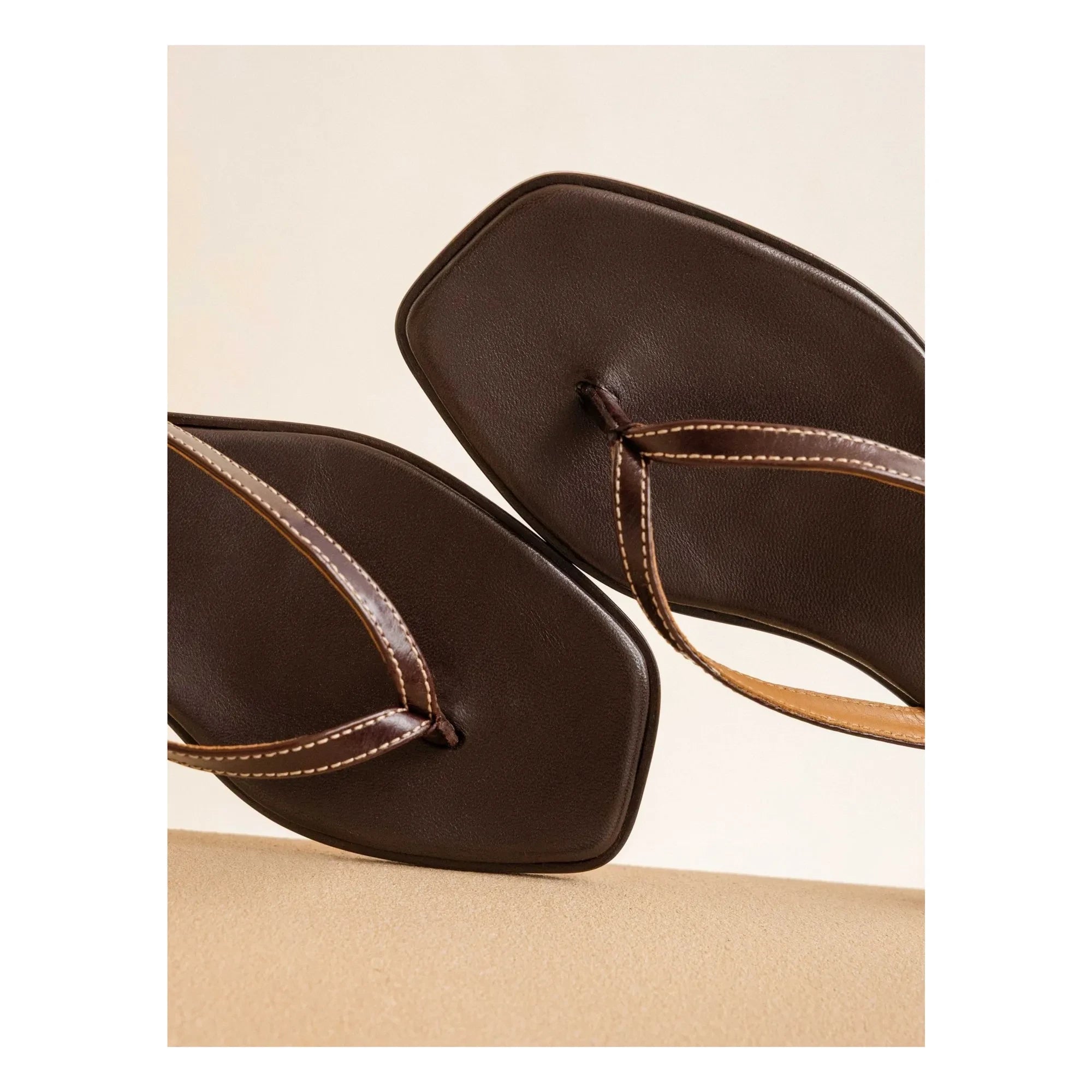 Bobbies - Sandalen aus Leder | Braun