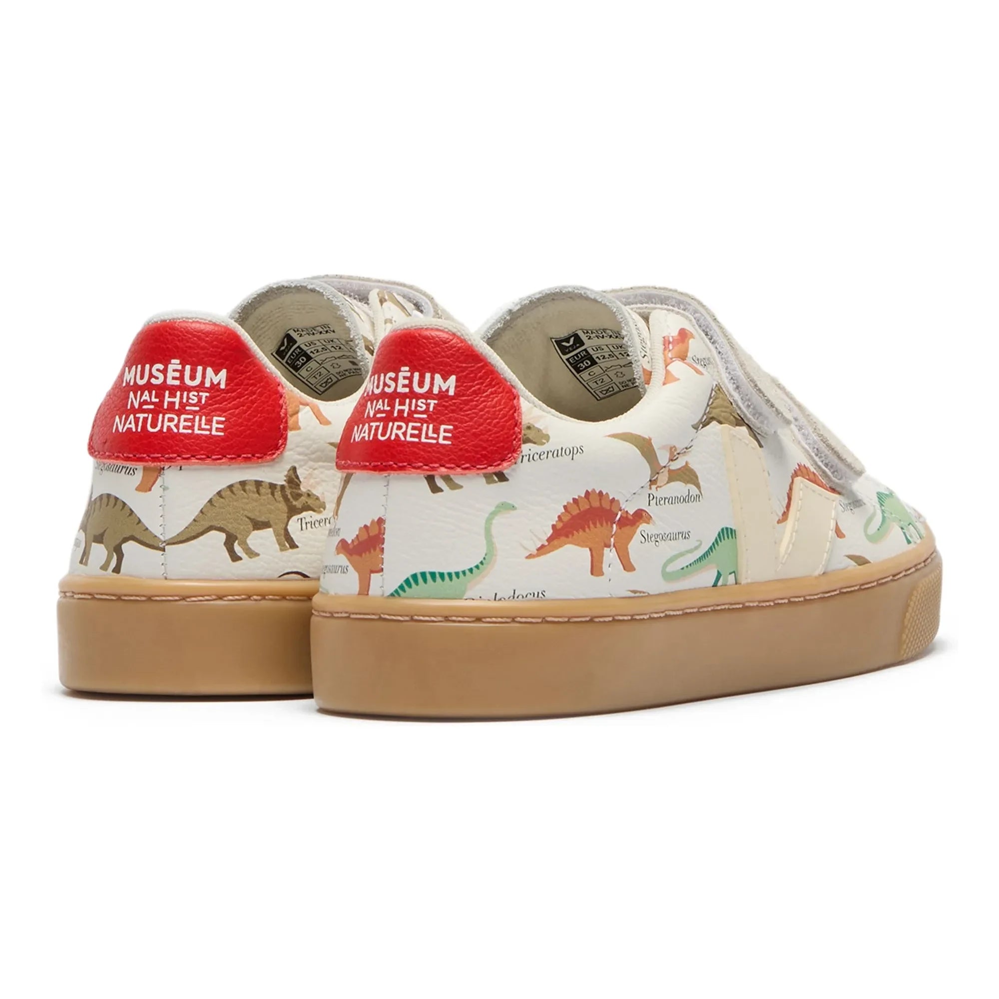 Veja - Veja x Museum Small Esplar Dinosaurs Deri Çizgili Sneakers | Beyaz